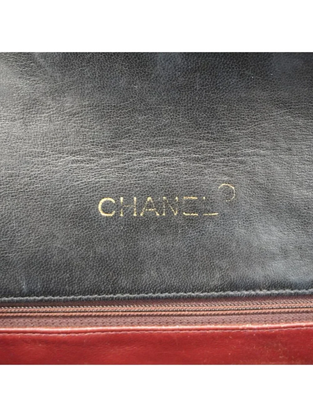 Chanel Shoulder Bag Quilted Lambskin Black Gold